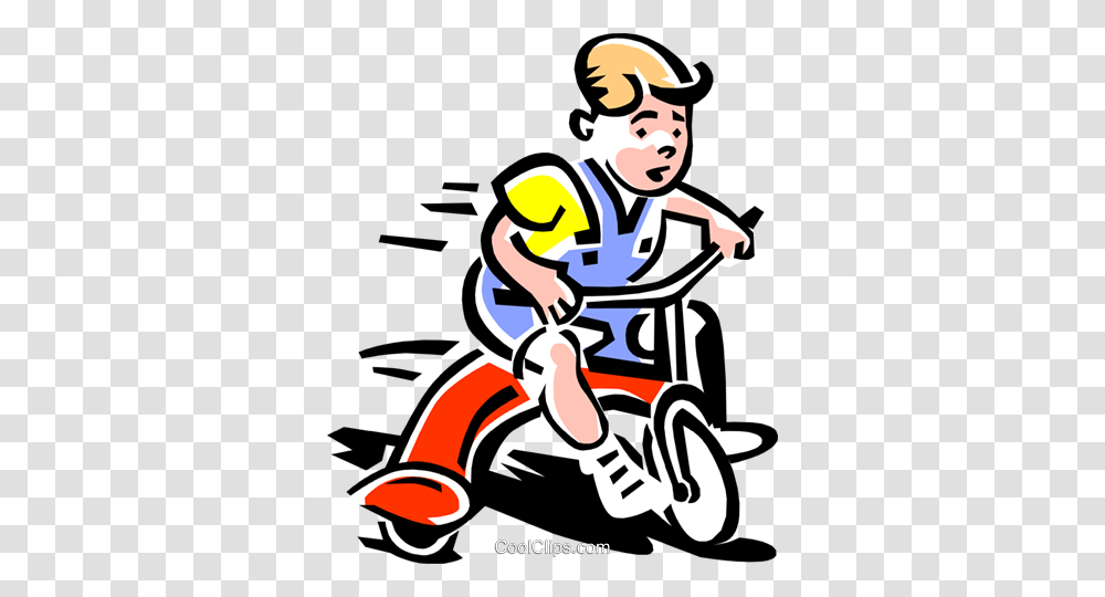 Toddler On Tricycle Royalty Free Vector Clip Art Illustration, Poster, Advertisement, Sport, Sports Transparent Png