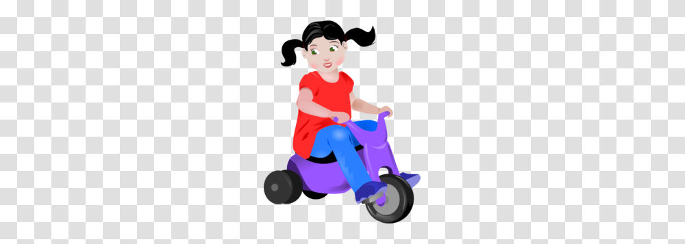 Toddler On Trike Clip Art, Toy, Person, Human, Female Transparent Png