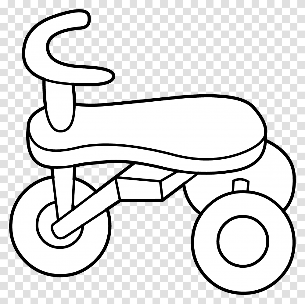 Toddler Tricycle Line Art, Vehicle, Transportation, Chair, Furniture Transparent Png