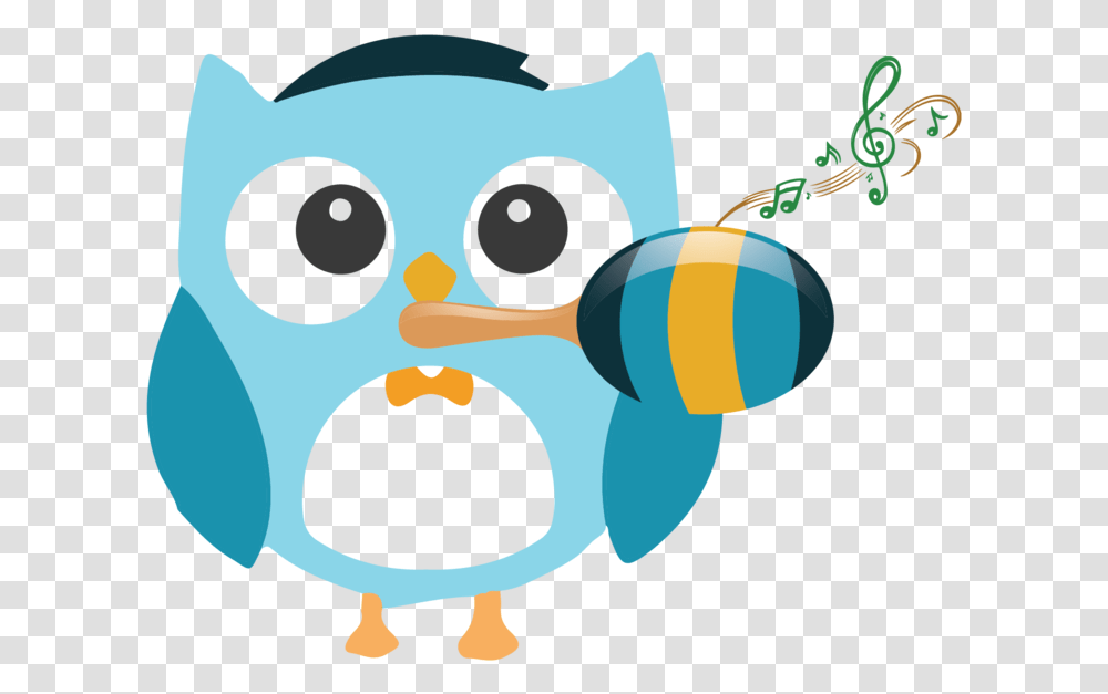 Toddlers Owl With Maraca Cartoon, Pac Man, Bird, Animal Transparent Png