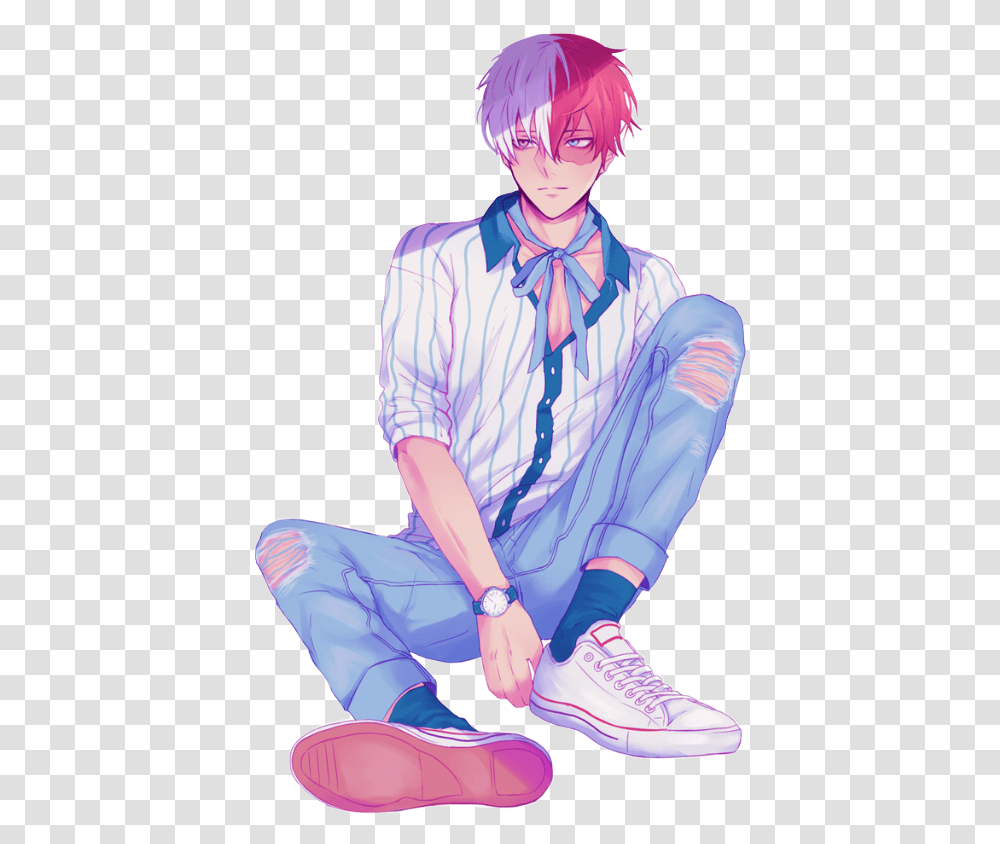 Todoroki Shoto Sticker By Icy Hot From Anime, Clothing, Apparel, Sleeve, Person Transparent Png