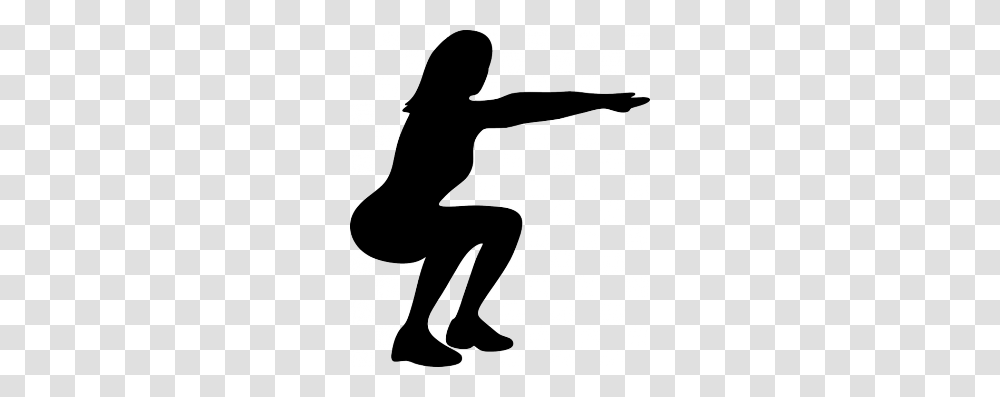 Toe Touches Exercise Clipart Free Clipart, Silhouette, Person, Human, Kneeling Transparent Png