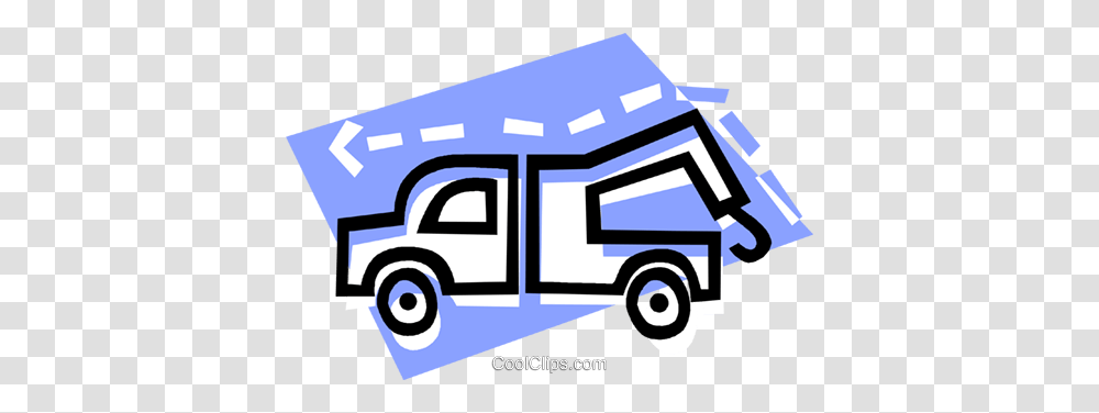 Toe Truck Royalty Free Vector Clip Art Illustration, Van, Vehicle, Transportation, Moving Van Transparent Png