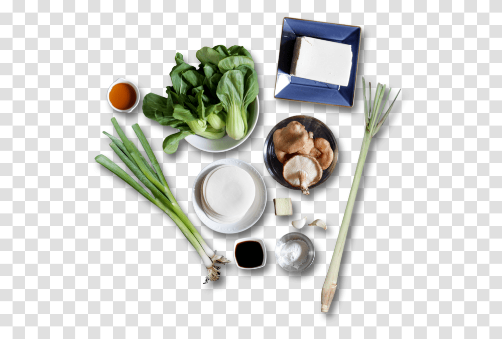 Tofu Ravioli With Glazed Baby Bok Choy Leaves Dish, Plant, Vegetable, Food, Produce Transparent Png