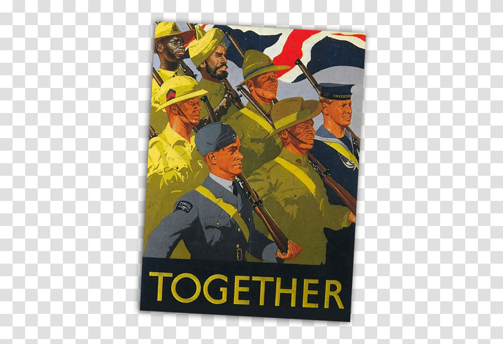 Together Ww2 Poster, Advertisement, Person, Helmet Transparent Png