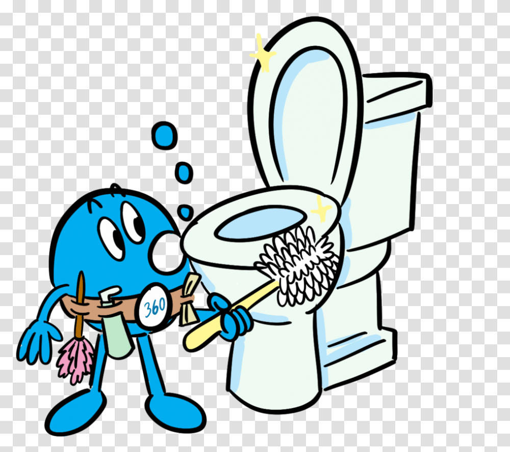 Toilet Clean The Toilet Cartoon, Room, Indoors, Bathroom, Cleaning Transparent Png