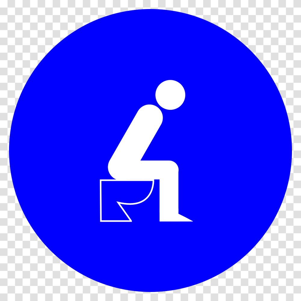 Toilet Crapping Bathroom Restrooms Sitting Man Sitting On Toilet, Sign, Road Sign, First Aid Transparent Png