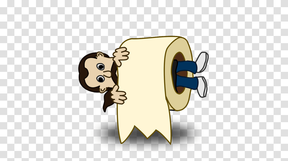 Toilet Paper Holder Comic Character Vector Image, Towel, Paper Towel, Tissue Transparent Png