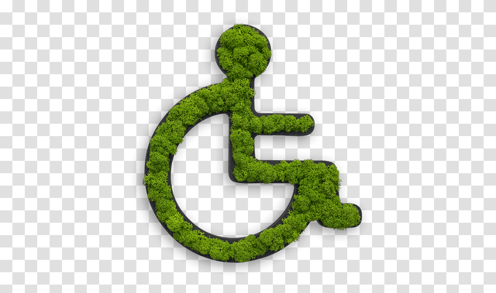 Toilet Pictogram Wheelchair With Real Reindeer Moss, Alphabet, Cross Transparent Png