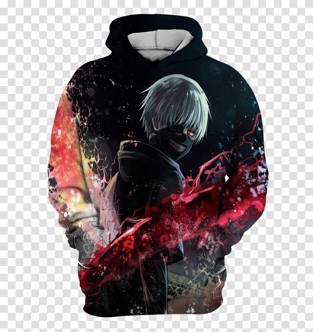 Tokyo Ghoul, Hoodie, Person, Long Sleeve Transparent Png