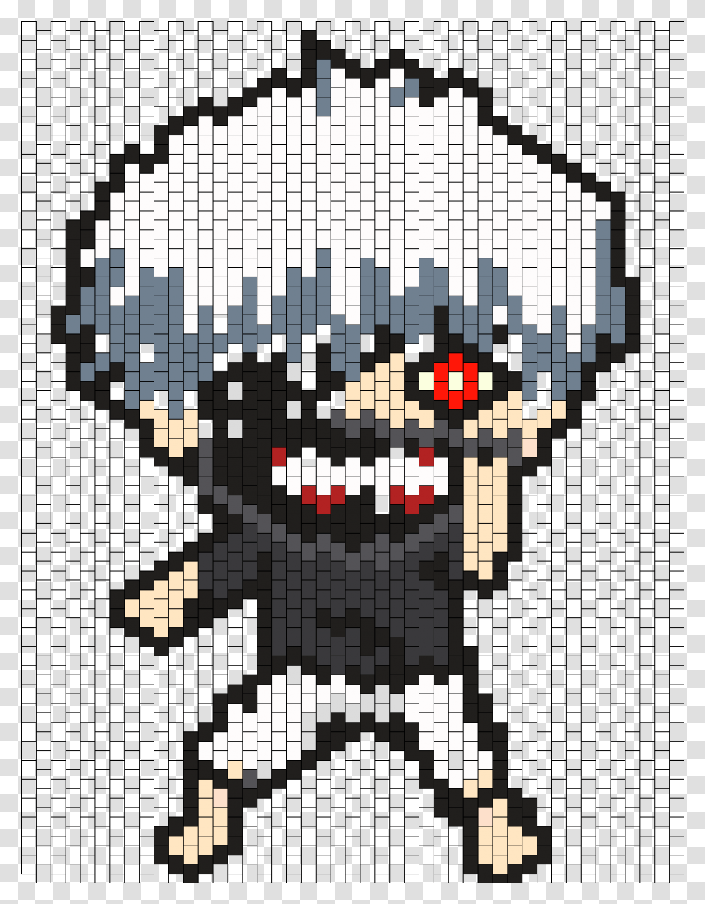 Tokyo Ghoul Kaneki Bead Pattern, Tile, Rug, Mosaic Transparent Png