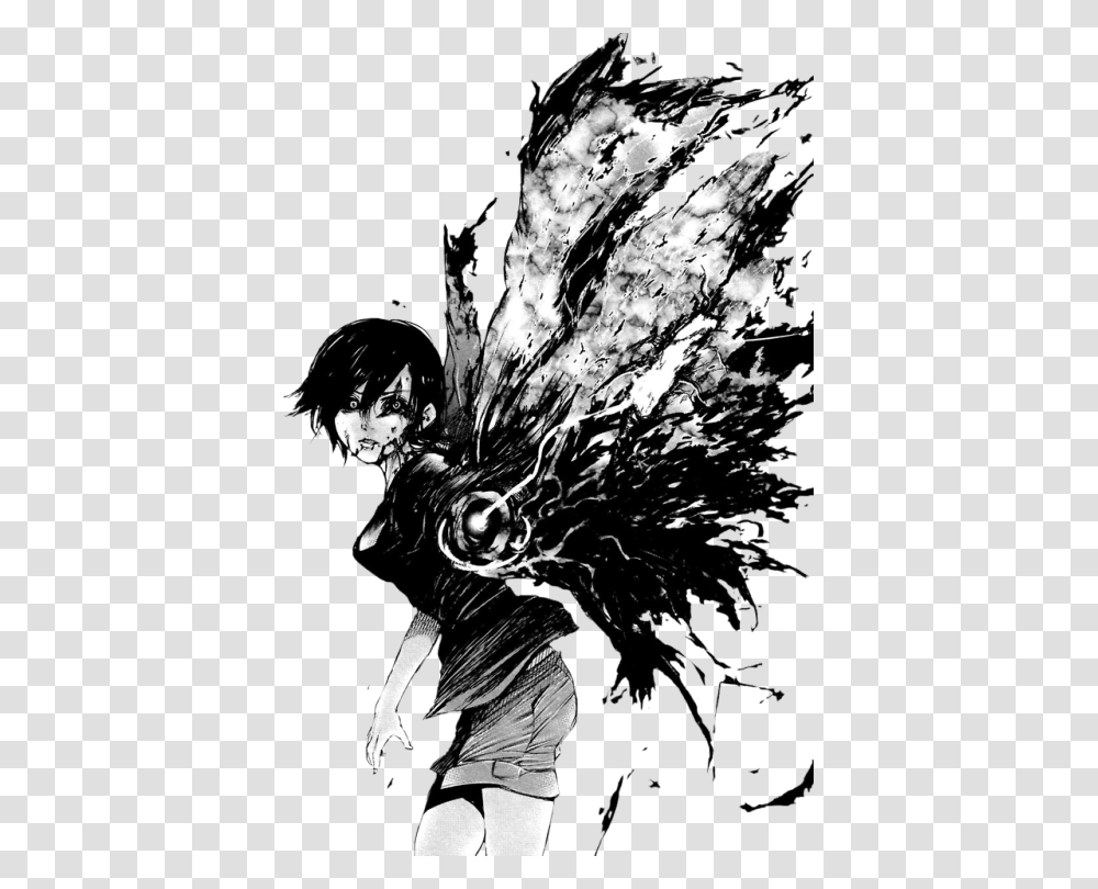 Tokyo Ghoul Manga Art, Person, Drawing, Book, Photography Transparent Png