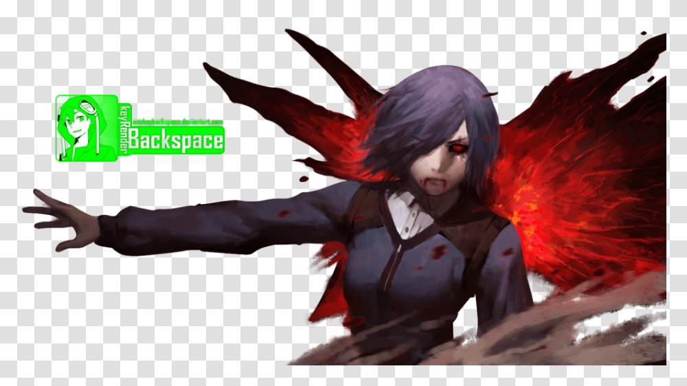 Tokyo Ghoul Touka Render, Person, Hand Transparent Png
