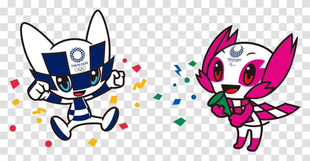 Tokyo Olympic Mascot, Paper, Confetti Transparent Png