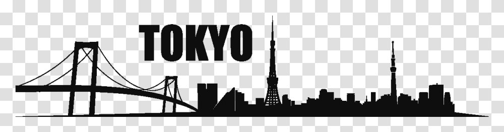 Tokyo Skyline Silhouette, Lamp Post, Architecture, Building Transparent Png