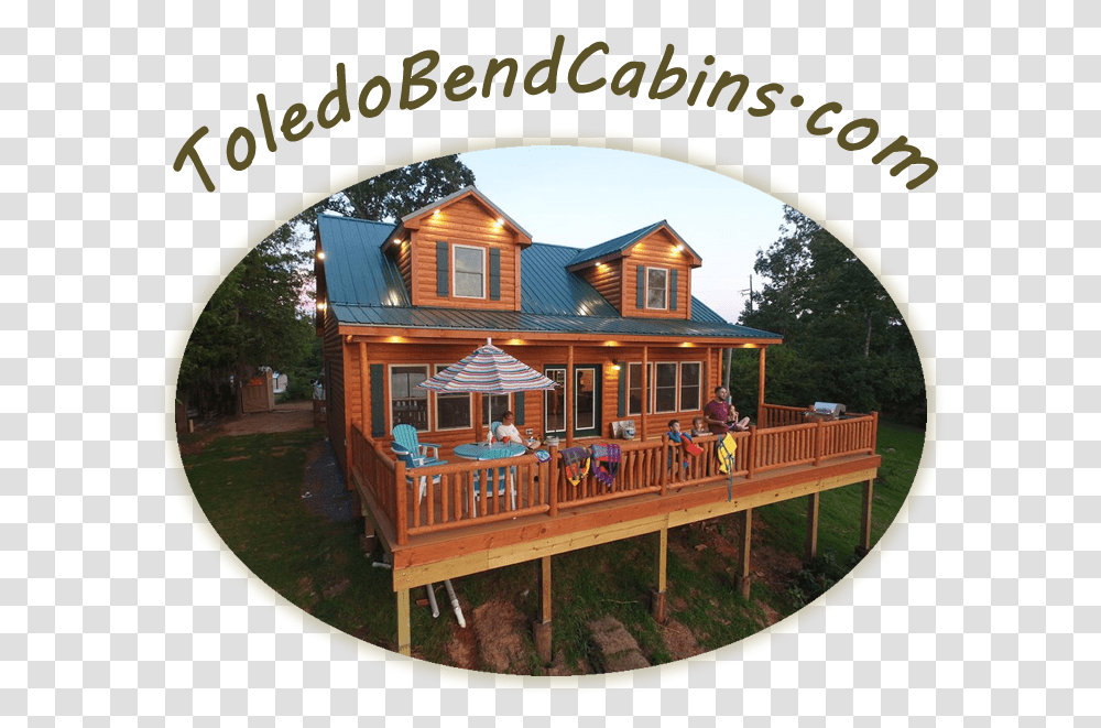 Toledo Bend Cabin Cottage, Porch, Housing, Building, Person Transparent Png