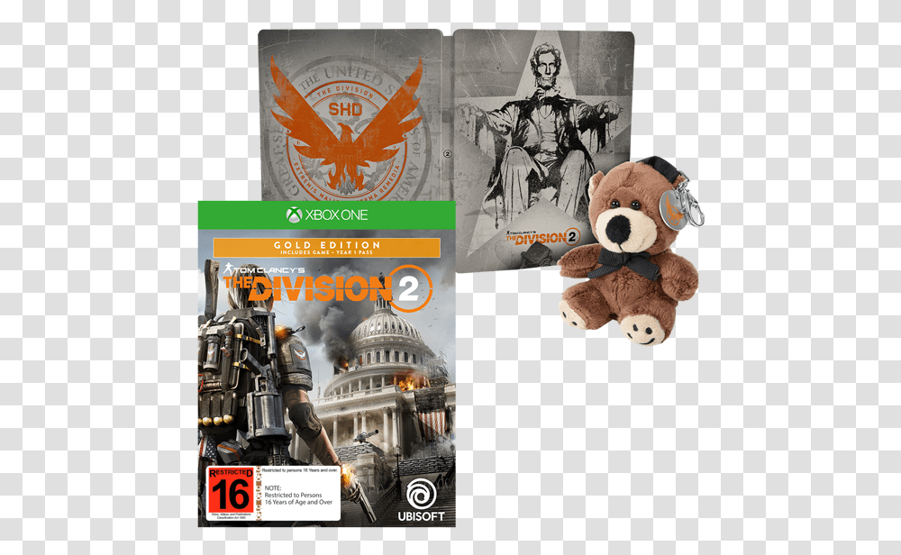 Tom Clancy S The Division 2 Lincoln Steelbook Edition Division 2 Gold Edition Steelbook, Teddy Bear, Toy, Person, Human Transparent Png