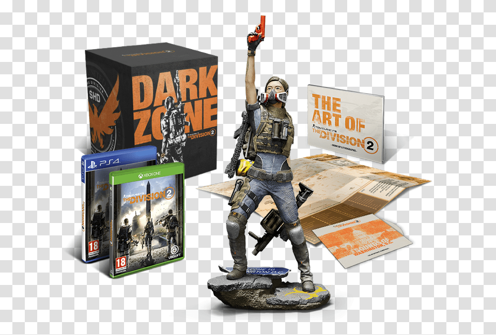 Tom Clancy's The Division 2 Gold Edition Ubisoft Division 2 Dark Zone Edition, Helmet, Clothing, Person, Metropolis Transparent Png