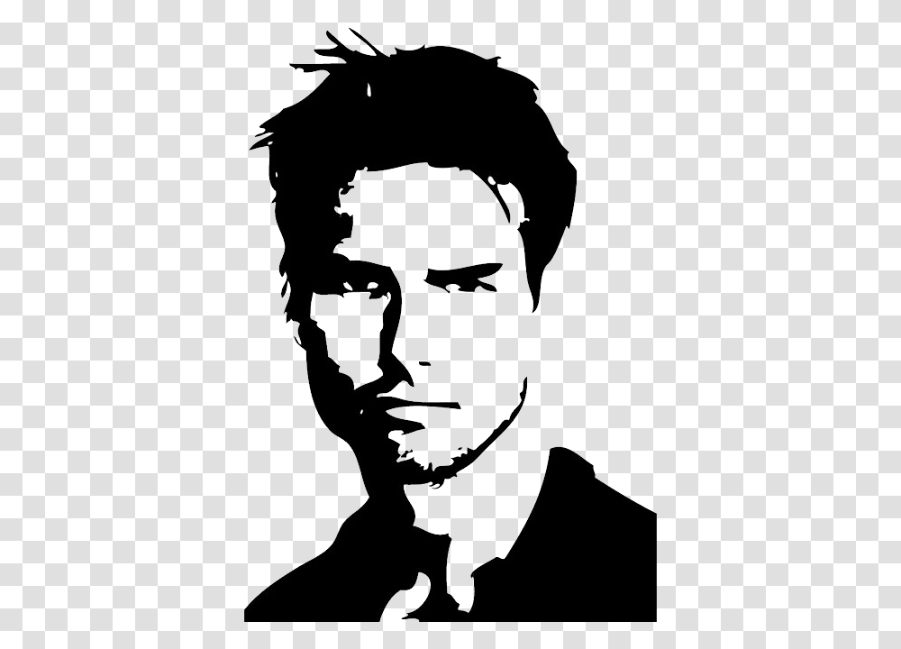 Tom Cruise, Celebrity, Stencil, Person, Human Transparent Png