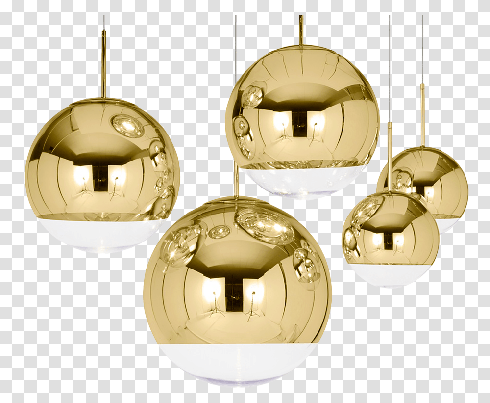 Tom Dixon Mirror Ball Gold Gold Mirror Pendant Light, Musical Instrument, Brass Section, Horn, Sphere Transparent Png