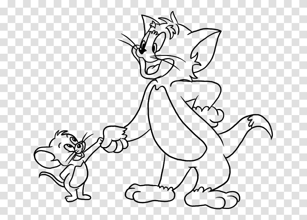 Tom Drawing Line & Clipart Free Download Ywd Tom And Jerry Pencil Drawing, Accessories, Accessory, Text, Jewelry Transparent Png