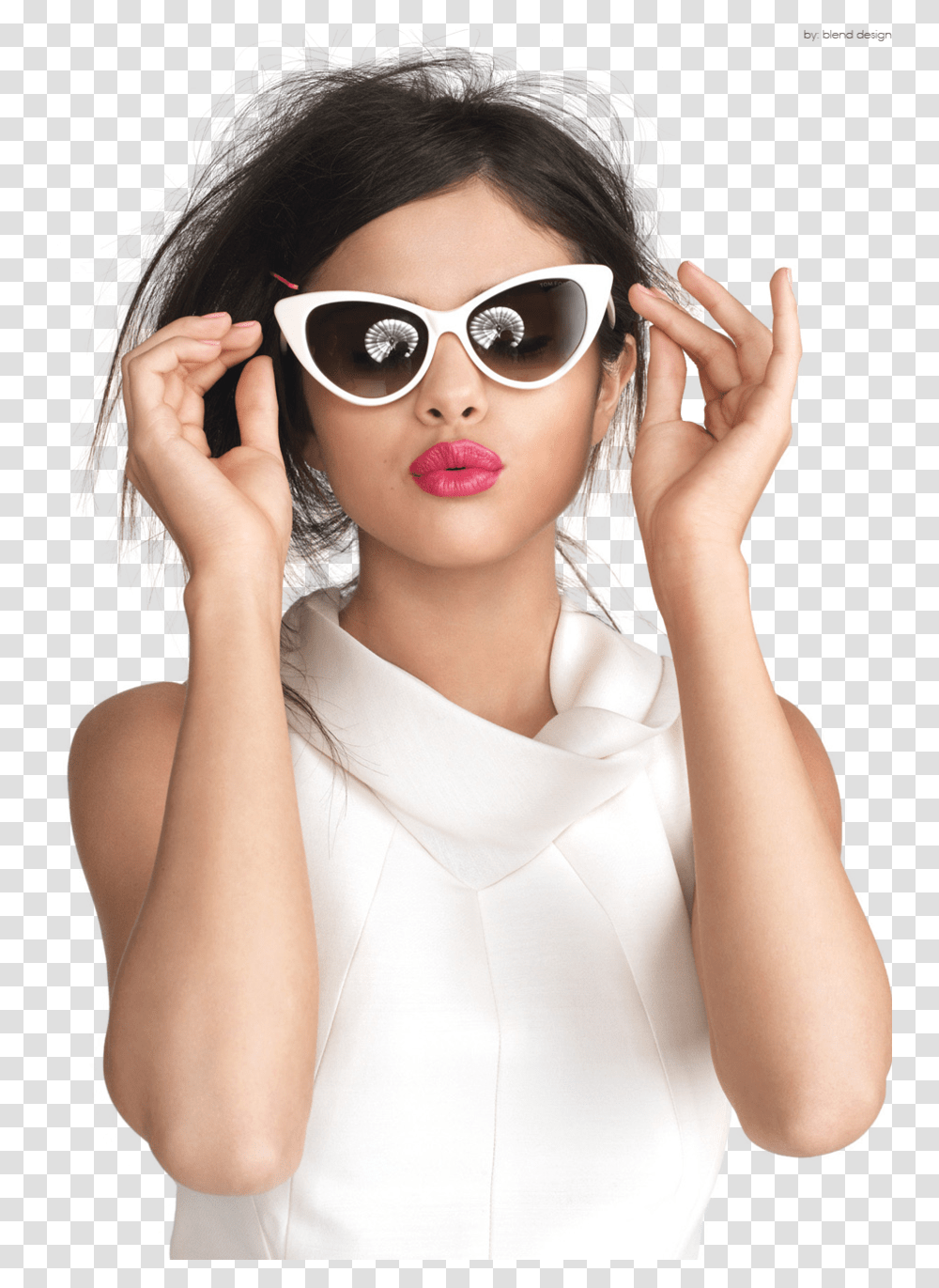 Tom Ford White Cat Eye Sunglasses, Accessories, Accessory, Person, Human Transparent Png