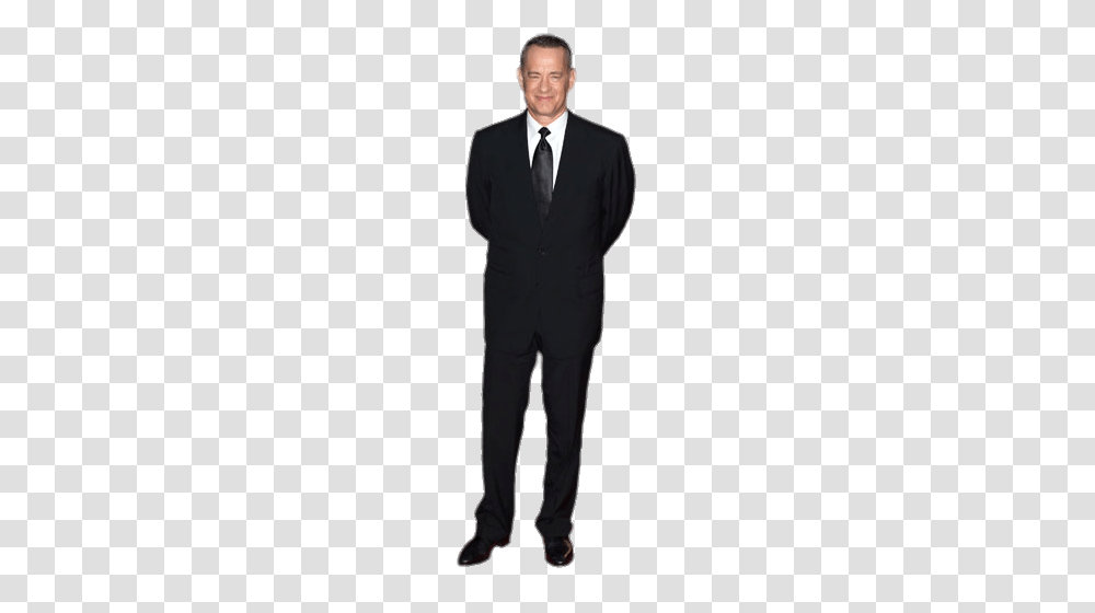 Tom Hanks Standing Image, Suit, Overcoat, Apparel Transparent Png