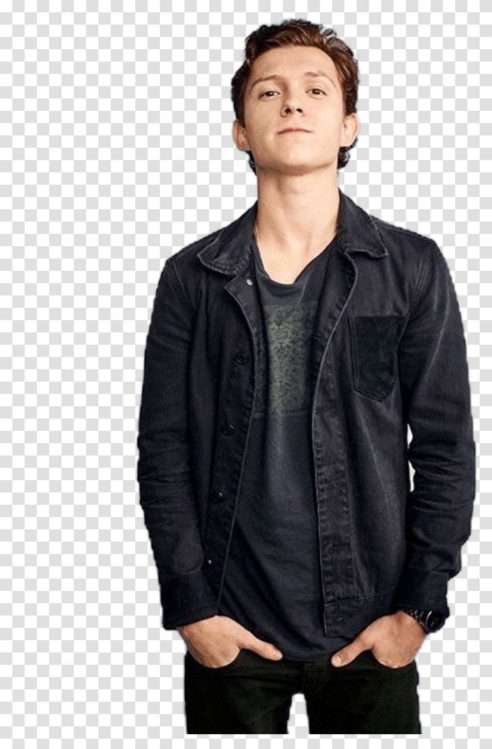 Tom Holland Adams Apple Tom Holland, Clothing, Apparel, Jacket, Coat Transparent Png