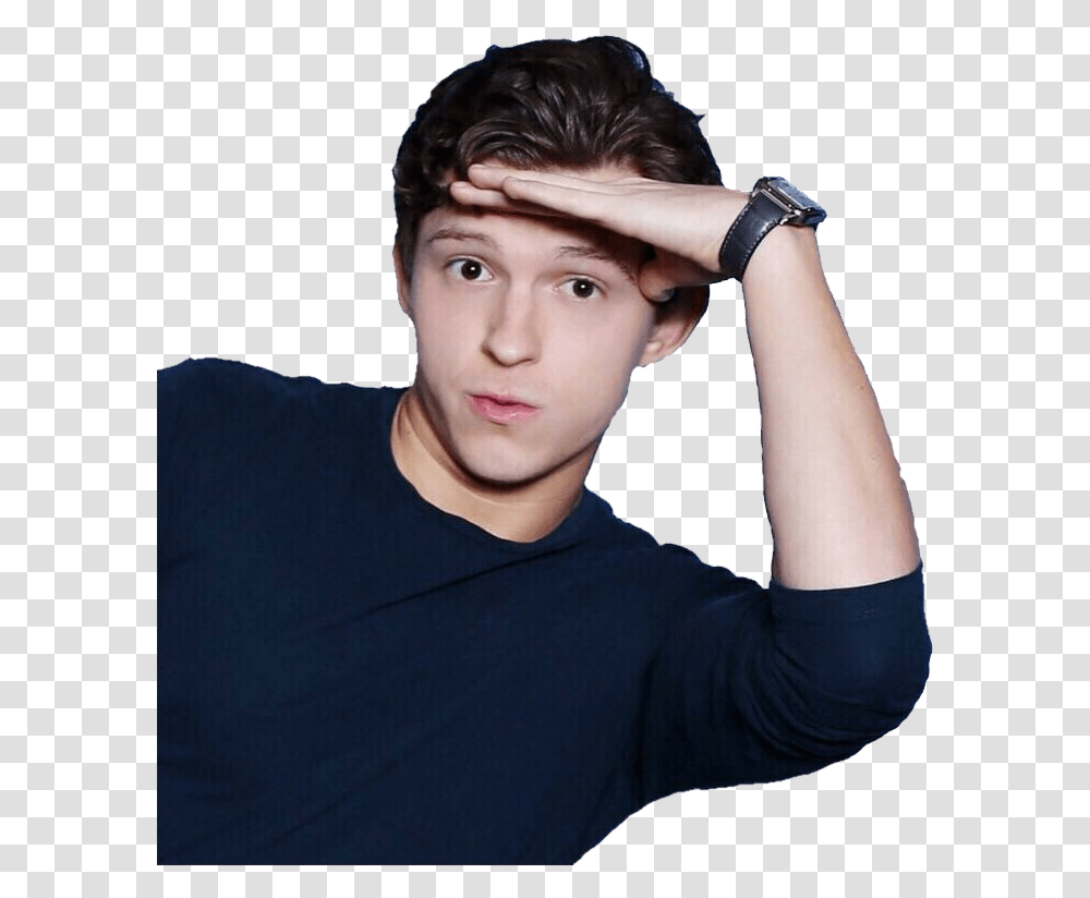 Tom Holland Photo Tom Holland Background, Person, Man, Arm, Face Transparent Png