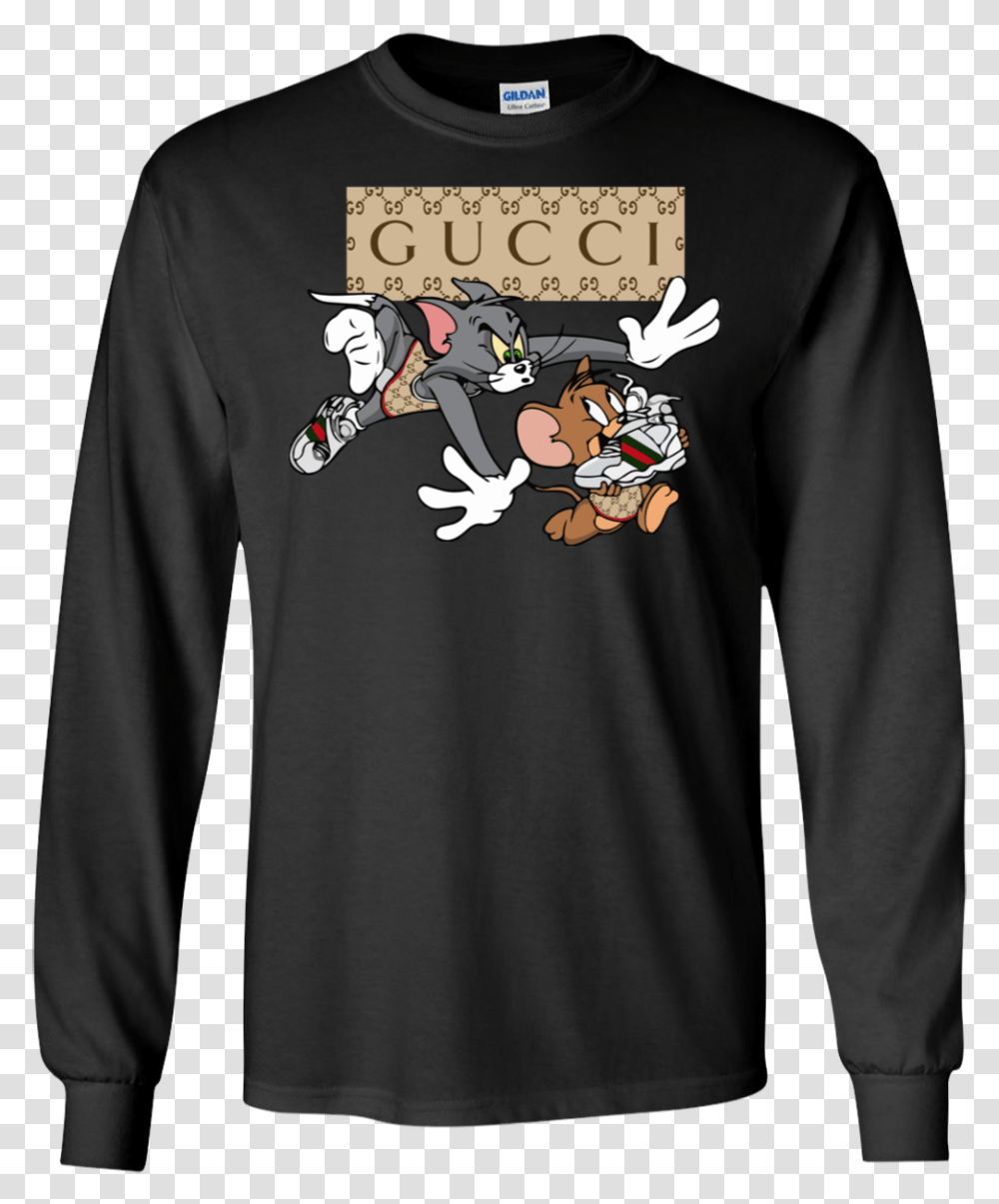 Tom Jerry Gucci Shirt Ls Shirt Long Sleeve Gucci Shirt Men, Apparel, Sweatshirt, Sweater Transparent Png