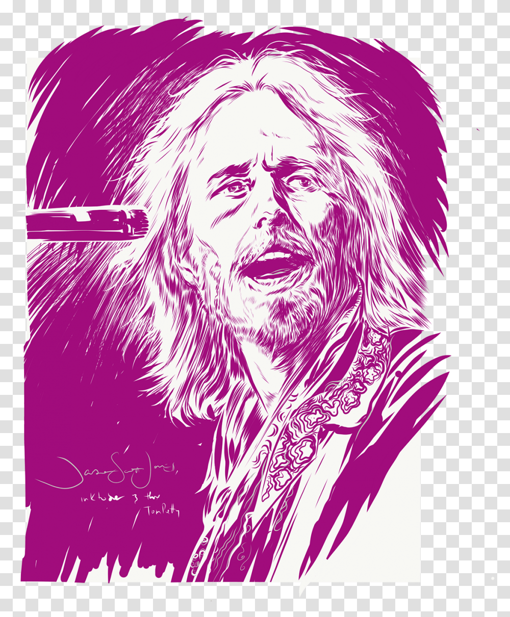 Tom Petty Illustration, Person, Head Transparent Png