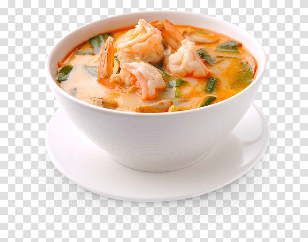 Tom Yum Kung White Background, Bowl, Dish, Meal, Food Transparent Png