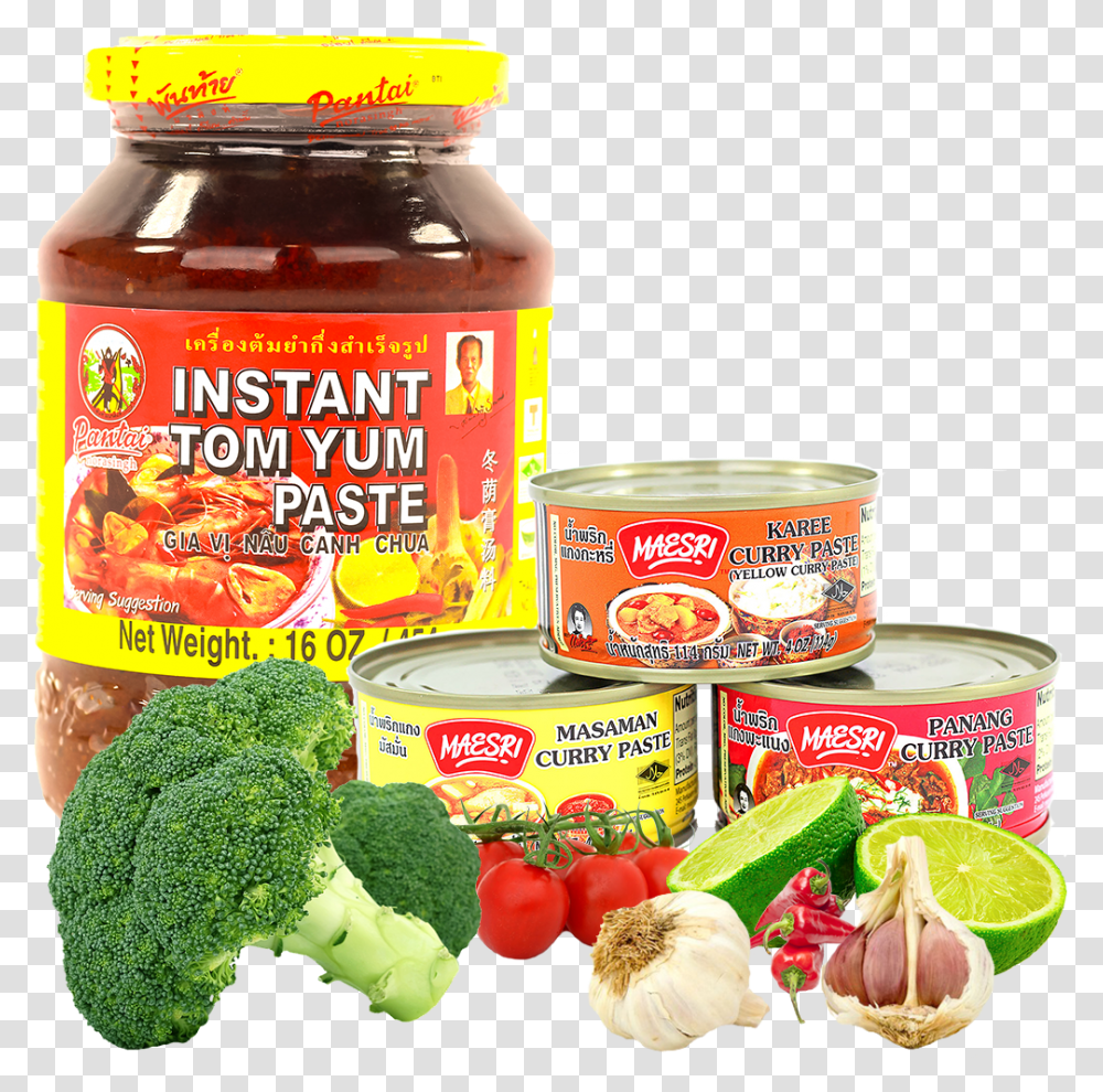 Tom Yum Soup Base, Plant, Food, Ketchup, Tin Transparent Png