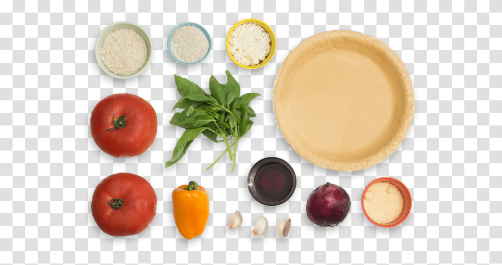 Tomato Amp Goat Cheese Pie With Sweet Pepper Amp Basil Plum Tomato, Plant, Apple, Fruit, Food Transparent Png