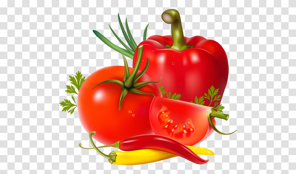 Tomato And Pepper Clip Art, Plant, Vegetable, Food, Birthday Cake Transparent Png