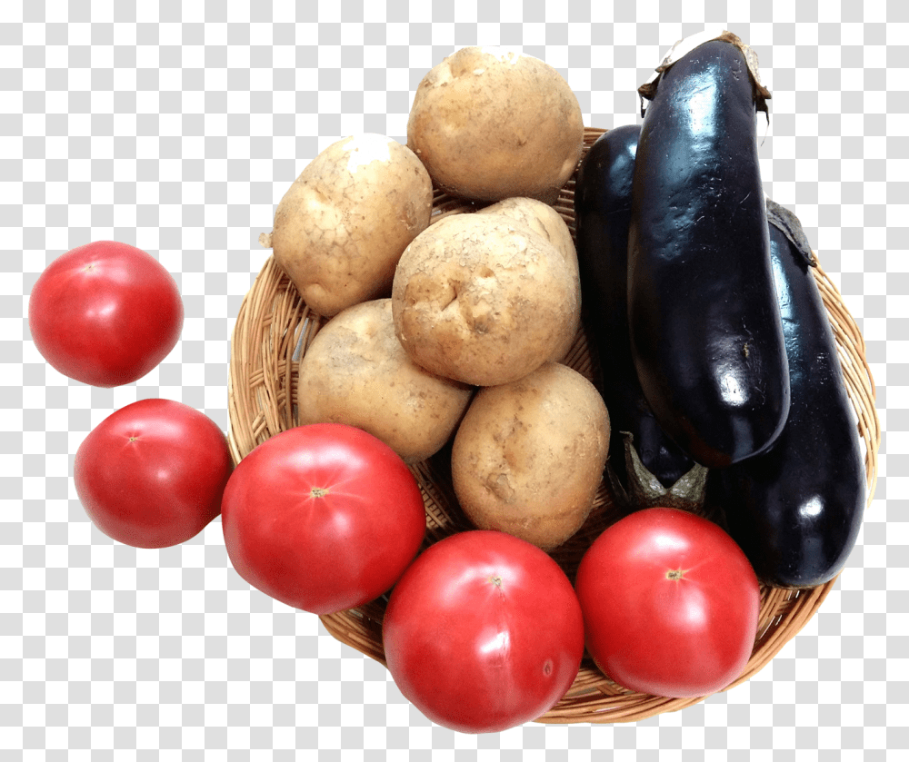 Tomatoes Potatoes And Eggplant, Vegetable, Food Transparent Png