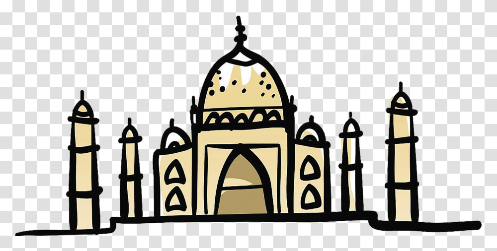 Tomb Drawing Quaid Taj Mahal Cartoon Drawing, Building, Architecture, Dome Transparent Png