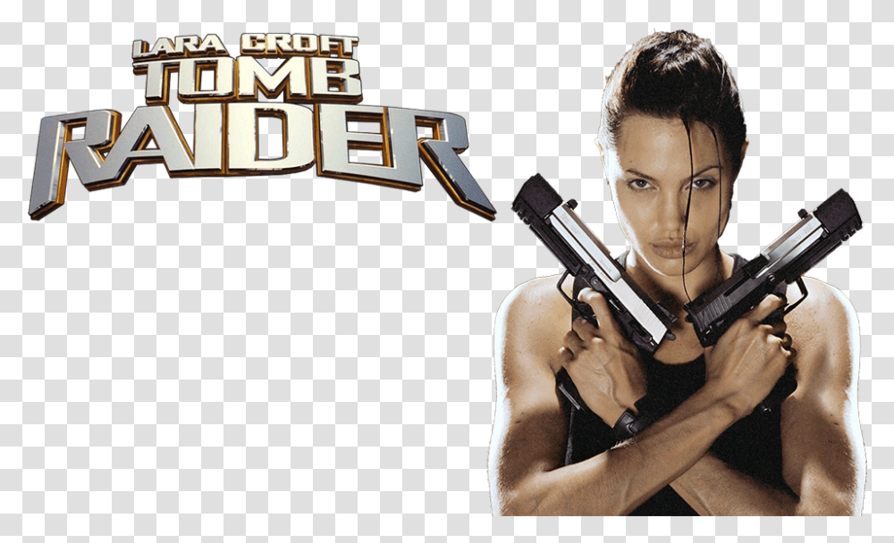 Tomb Raider Angelina Jolie Action Movies, Person, Human, Weapon, Weaponry Transparent Png