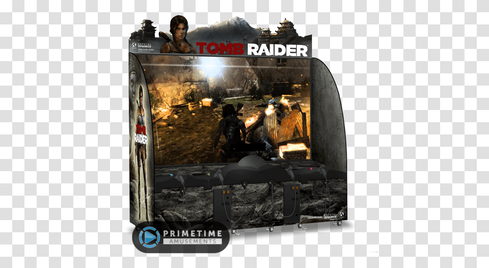 Tomb Raider Arcade By Adrenaline Amusements Tomb Raider Arcade Game 2018, Person, Human, Call Of Duty, Airplane Transparent Png