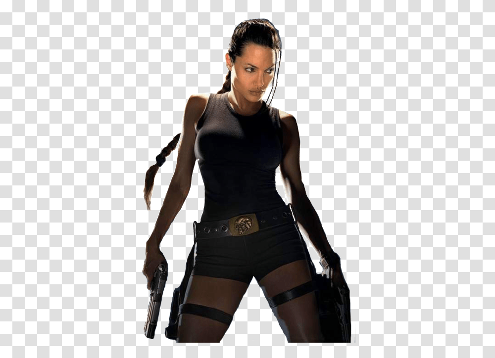 Tomb Raider Lara Croft Image Angelina Jolie Lara Croft Costume, Shorts, Person, Female Transparent Png