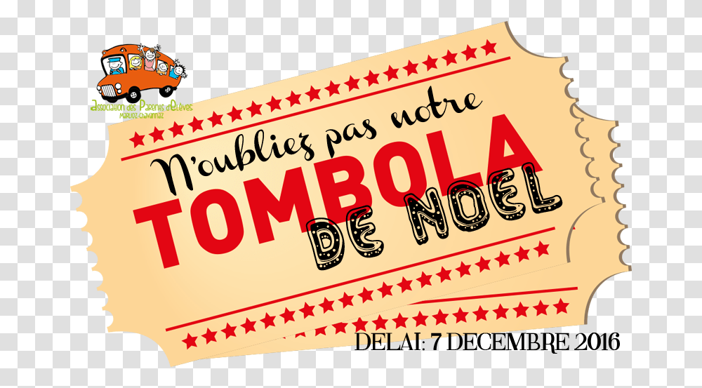 Tombola Tombola De Noel 2018, Paper, Label, Poster Transparent Png
