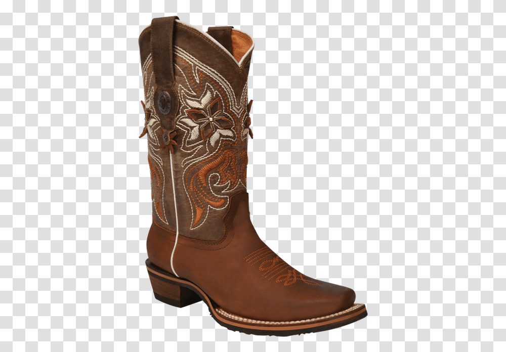 Tombstone Arena Queen Flower Stitching Square Toe Boots Botas Baqueras Com Vestidos, Apparel, Cowboy Boot, Footwear Transparent Png
