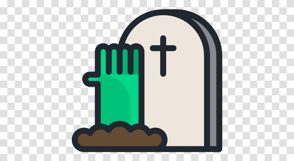 Tombstone Death Halloween Zombie Cemetery Icon, Symbol, Gas Pump, Machine, Logo Transparent Png