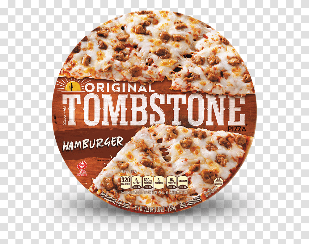 Tombstone Original Hamburger Pizza, Food, Advertisement, Poster, Paper Transparent Png