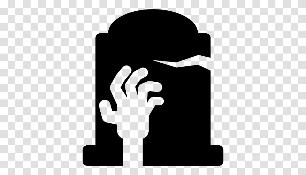 Tombstone Zombie Hand, Person, Human, Stencil, Silhouette Transparent Png