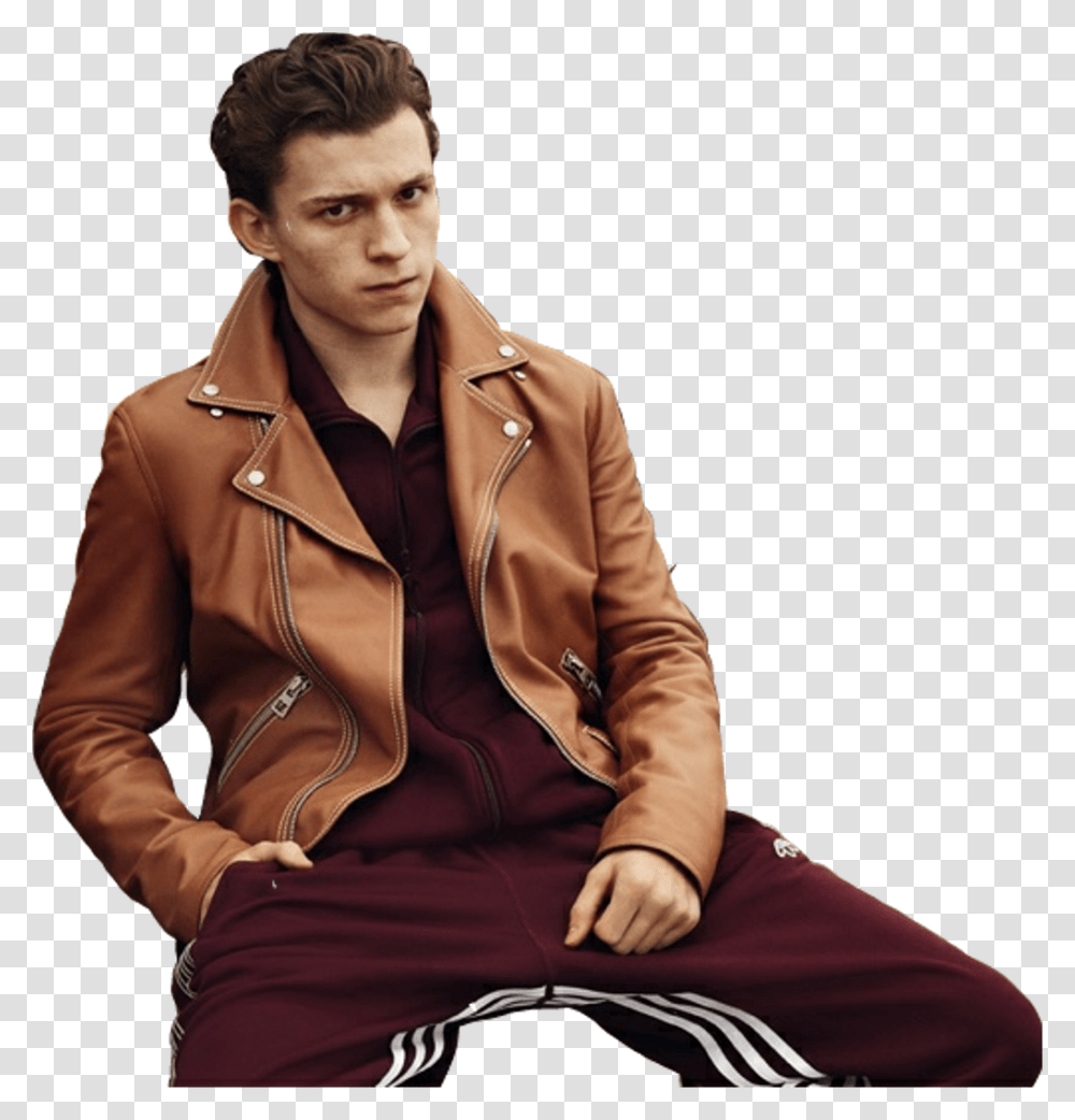 Tomholland Peterparker Spiderman Photoshoot Pngs Tom Holland Photoshoot 2018, Apparel, Jacket, Coat Transparent Png