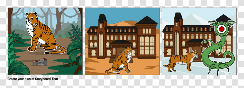 Tomiko Girl With The Flag, Tiger, Wildlife, Mammal, Animal Transparent Png