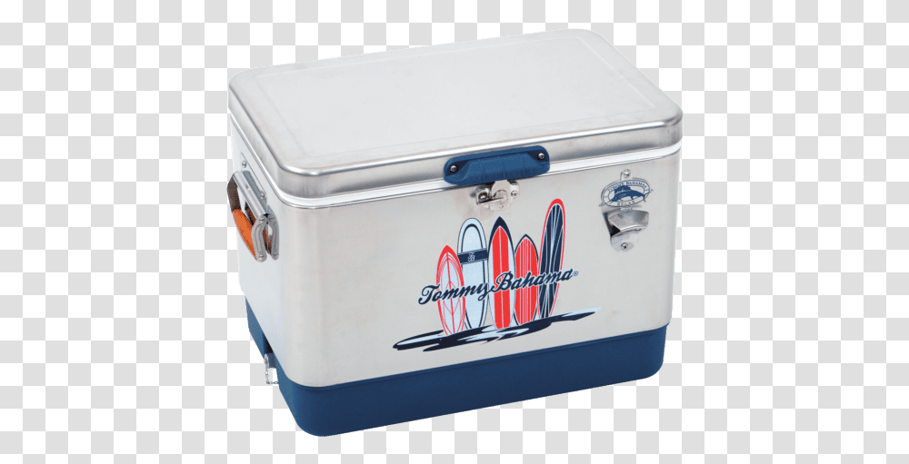 Tommy Bahama Steel 54 Quart Cooler With Surfboard Logo Lid, Appliance, Furniture, Box, Cabinet Transparent Png