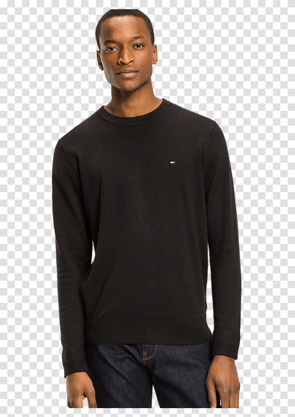 Tommy Hilfiger Cotton Crew Neck Sweater, Sleeve, Apparel, Long Sleeve Transparent Png
