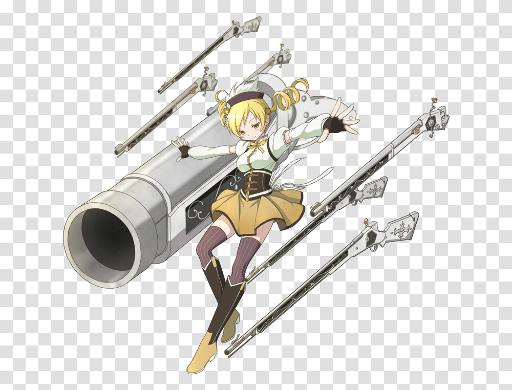 Tomoe Mami Madoka Magica Mami Weapons, Person, Human, Weaponry, Costume Transparent Png
